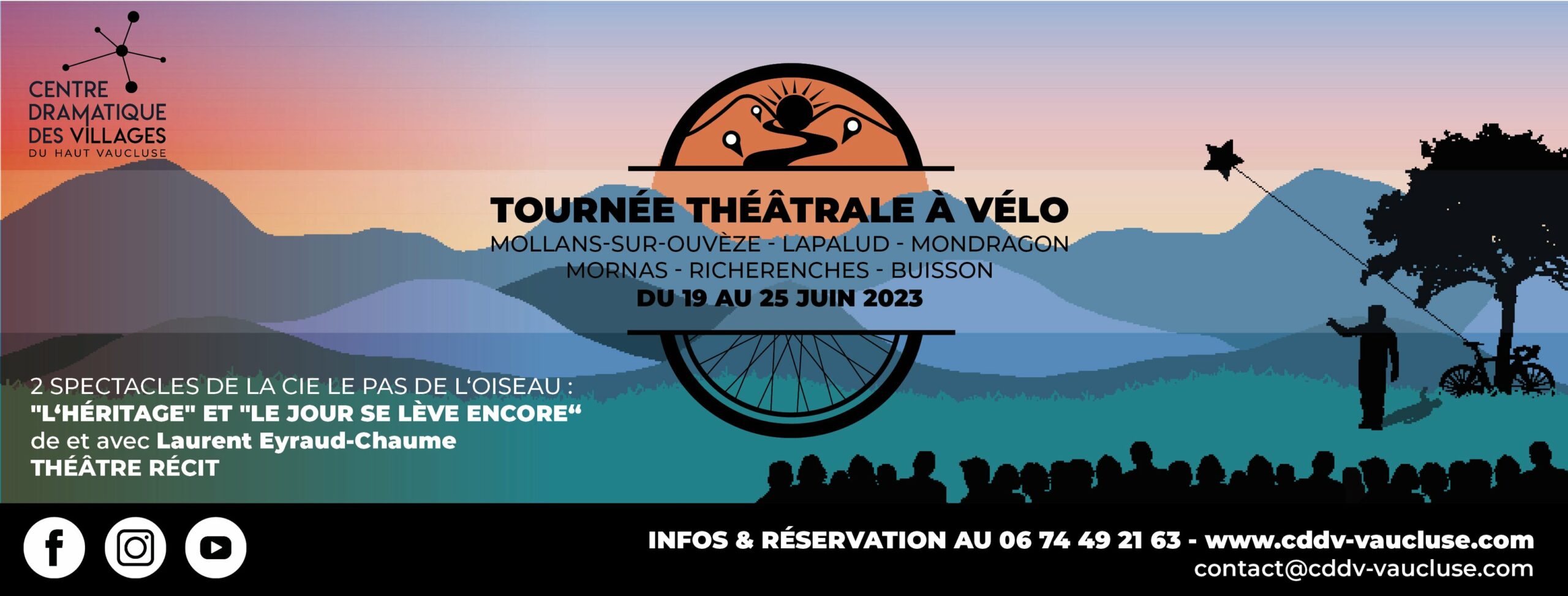 Tournée Théâtrale à Vélo 2023 dans le Vaucluse