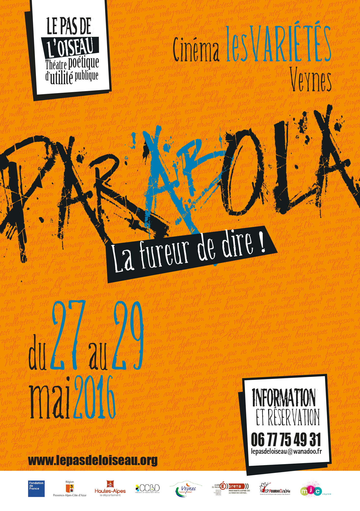 Parabola 2016 : le programme !